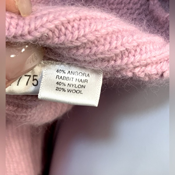 Ann Taylor Women’s Pink Rabbit/Wool Wrap Sweater - Picture 3 of 5